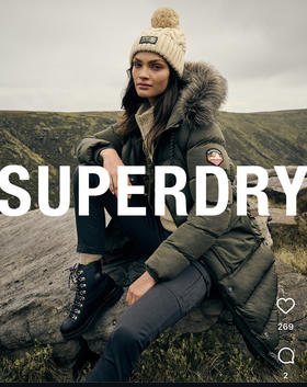 -20度无压力极度干燥Superdry女款超厚长棉衣一件过冬