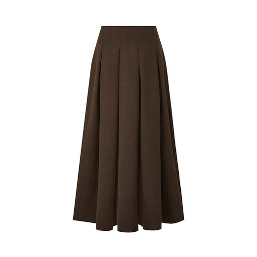 【2件9折】【Petit Bari】(多色)百搭经典压褶磨毛A字半身裙 商品图3