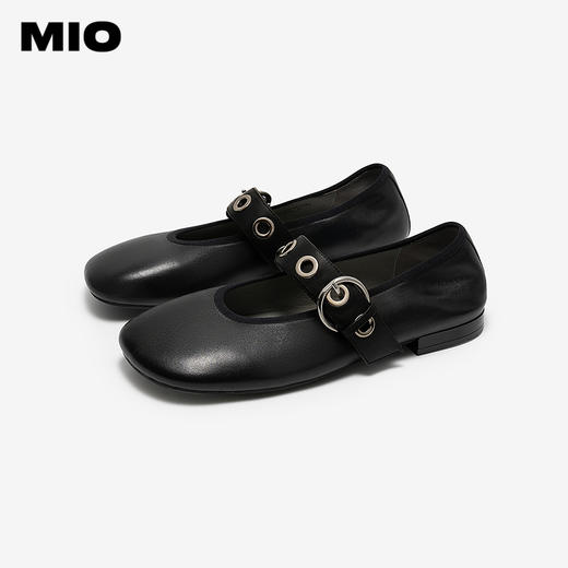 MIO米奥玛丽珍女鞋2026春季新款一字带奶奶鞋低跟柔软单鞋羊皮革M261425463 商品图2