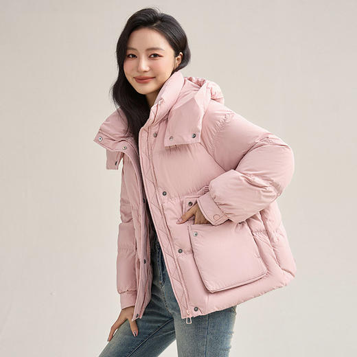 卉遇大扣子款羽绒服HY-56 商品图3