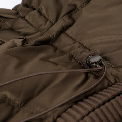 QR004斯尔丽2025冬季新款连帽腰间抽绳显瘦加厚宽松休闲一手长羽绒服 商品图6