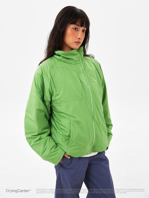 CryingCenter斜拉链户外立领石墨烯绒插肩弯刀袖外套男女同款 商品图3