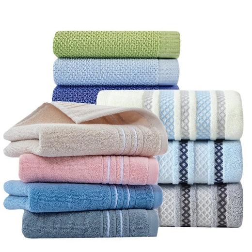 三利毛巾纯棉素色面巾蜂窝缎档大毛巾成人纯棉毛巾 商品图4