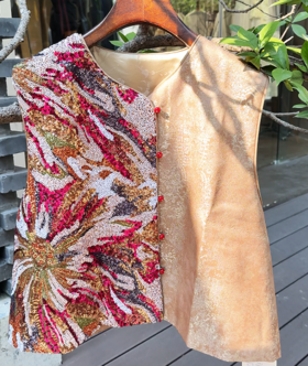 Famecoco范可儿秋款新中式马夹FAD6CA204