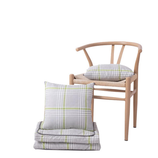 無印良品 水洗磨绒棉抱枕被MJ-XJ25-02折叠：40*40cm   展开：105*150cm 商品图3