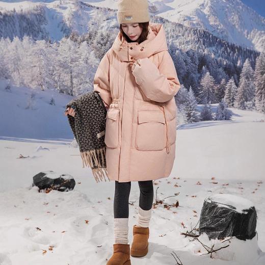 2025新款加肥加大码羽绒服女200斤胖mm中长款孕妇宽松外套2403 商品图3