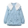 新国标90白鸭绒网纱刺绣羽绒服大码加肥加大胖mm200斤外套女2506 商品缩略图4