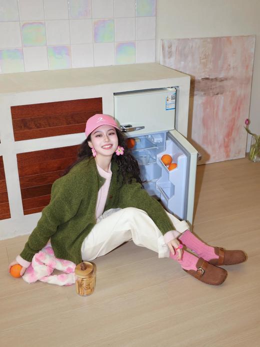 苔藓绿复古毛衣巨显白超治愈绿野仙踪羊毛开衫 商品图13