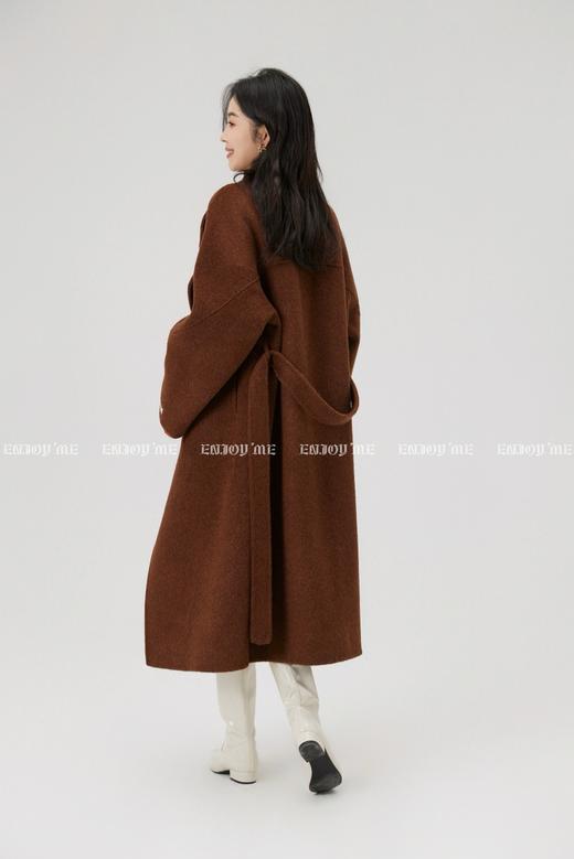 【门店同款】ENJOY冬季“暖冬知性”小立领收腰长款大衣 168144139 商品图5