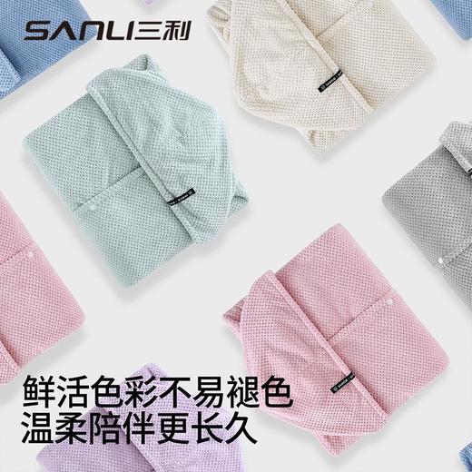 三利新款菠萝格长袖浴袍成人浴衣加厚秋冬可爱连帽睡衣珊瑚绒睡衣 商品图4