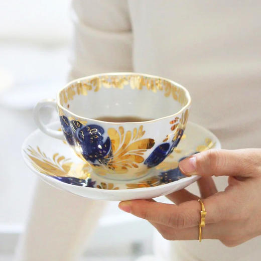 LOMONOSOV 俄皇    金色花园咖啡杯子高档精致陶瓷英式下午茶具套装 商品图0