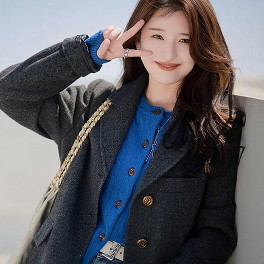 ORIGNAL&CO克莱因蓝开衫、连帽针织衫，两款可选，显白、高级、有气质【3-5天发货，周末顺延】 商品图2