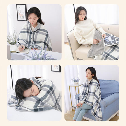 【仰姐同款 多功能毯】加倍生活 无印风多功能披肩 130cm/140cm可选 4色 居家旅行办公多功能毯 商品图2