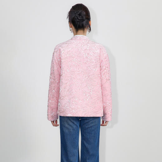 「高货wl」全新升级【铂金会员367/天猫499/差价132】(00841)洛诗琳圣诞新年新中式外套2025秋冬国风立领改良丝绒外套 商品图2