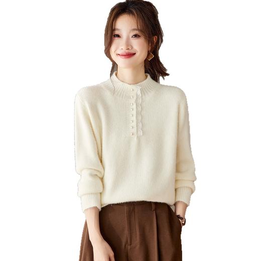 CC 2213蕾丝边打底衫厚款半高领大码小衫漂亮 商品图4