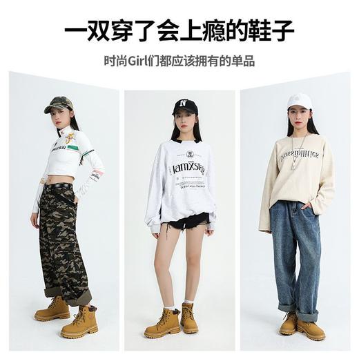 回力马丁靴女2025新款复古英伦风轻便旅行短靴厚底防滑增高大黄靴 商品图9