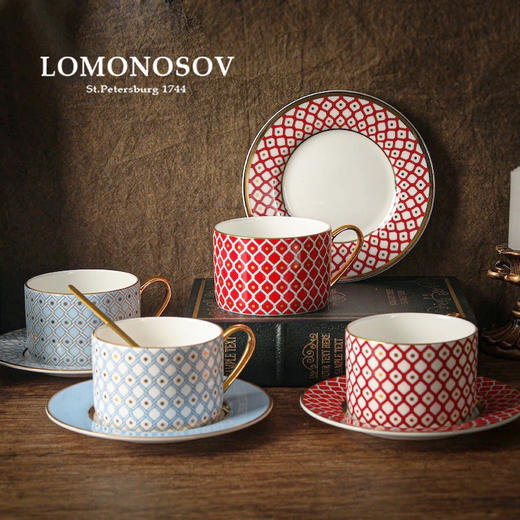 LOMONOSOV 俄皇   STAR系列下午茶茶具欧式高级感陶瓷咖啡杯碟套装 商品图1