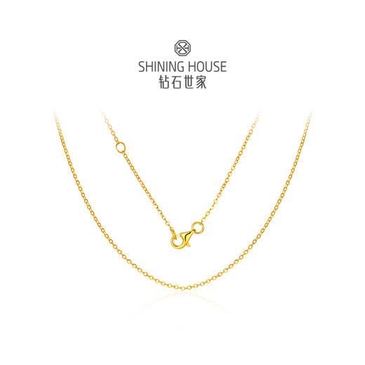 【计价黄金】【现货】钻饰世家  足金999.9 O字链/闪O链项链 黄金项链 0字链999足金项链锁骨链黄金颈饰（约1.4克）【此商品无质量问题不支持退换货】 商品图1