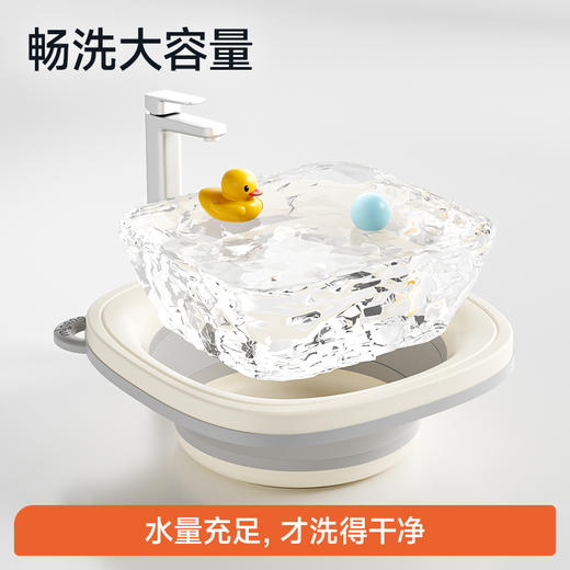 【冬日暖佣】曼龙mloong宝宝婴儿洗脸盆洗脚盆洗屁屁盆加厚可折叠脸盆 商品图6