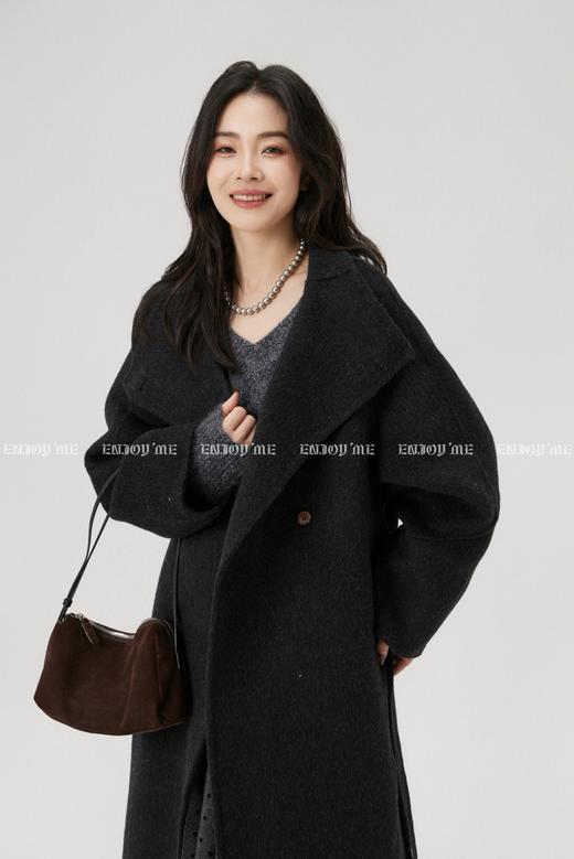 【门店同款】ENJOY冬季“暖冬知性”小立领收腰长款大衣 168144139 商品图13