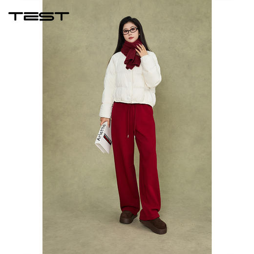冬上新时尚红色舒适柔软休闲裤3254079 商品图3