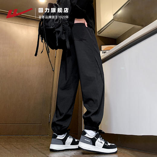 回力冲锋休闲裤子男款防泼水登山裤新款秋冬加绒运动裤户外工装裤 商品图1