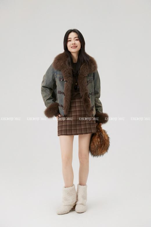 【门店同款】ENJOY冬季“游牧漫寻”复古牛仔外套拼接羽绒服 168146370 商品图1