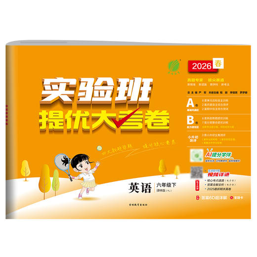 2026春 【译林版】 实验班提优大考卷 六年级英语(下) 商品图5