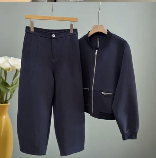 水淼2026春新品爆款半松紧腰围挺阔花苞裤2258 商品图1