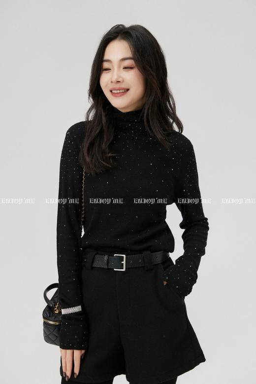 【门店同款】ENJOY冬季“暖冬新奢”高领镶钻打底针织 167993411 商品图5