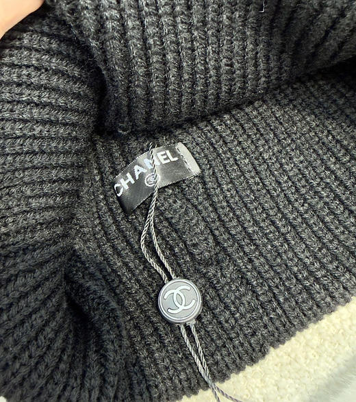 小香羊毛针织冷帽黑色 商品图5