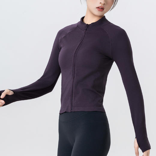Gymicon能量符号 新款运动外套女修身显瘦拉链开衫健身瑜伽服裸感运动服YAWT2532 商品图1