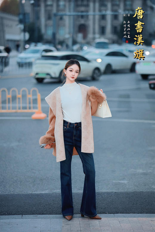 【驼色连帽大衣（绵羊毛】100%绵羊毛双面两穿棕色短款收腰设计羊毛大衣保暖透气亲肤 商品图1