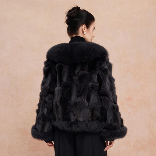 QP604斯尔丽2025冬季新款进口狐狸毛贵妇皮草高级复古奢华皮草长外套 商品图6