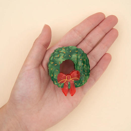 北京仓｜Coucou Suzette-CHRISTMAS WREATH-蝴蝶结 圣诞花环 发抓［法国设计师］ 商品图0