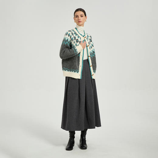 【2件9折】【Petit Bari】(多色)百搭经典压褶磨毛A字半身裙 商品图0