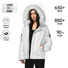 FDR工装加厚派克服男2025新款防寒可拆卸毛领短款羽绒服女款冬季