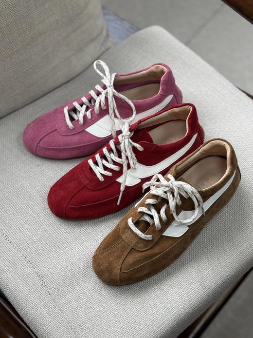 【女款复古轻便德训鞋塑形马皮鞋】鞋面防水小牛绒+高原黄牛皮！经典4色，3cm的舒适跟高，复古文艺WD 商品图1