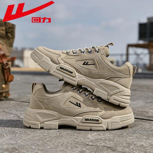 回力工装鞋男秋冬新款低帮户外徒步运动登山鞋男士休闲马丁靴男款 商品图1