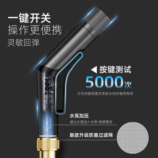 洗车高压水枪铝合金喷头增压伸缩管家用洗车浇花洗地 商品图3