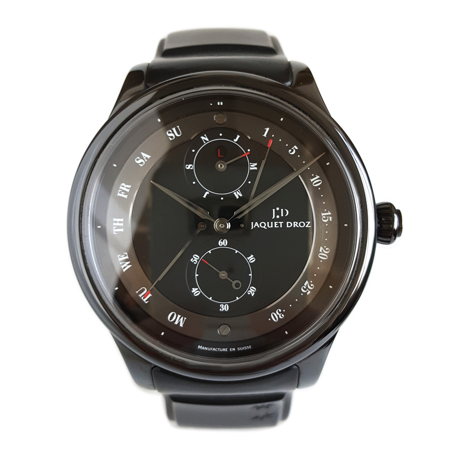 【95新】Jaquet Droz 雅克德罗J008335401自动机械机芯日期、星期、月份、平闰年显示；万年历44MM（男款）星辰系列陶瓷 021225TJ41