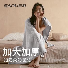 三利毛巾珊瑚绒浴巾成人加大浴巾加厚洗澡巾空调盖毯吸水情侣浴巾
