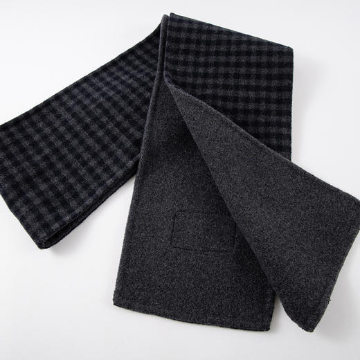 QH967斯尔丽25新款松弛感廓形显瘦OVERSIZE时尚V领配围巾中长大衣 商品图8