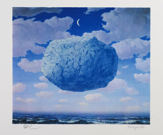 独角鹿西洋古董2010年法国巴黎Art-Lithographies出版雷内·马格利特图版签名限量彩色石版画作品《La Flèche de Zénon 泽诺之箭》 商品图2