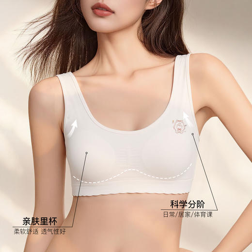 【第二件 0 元｜ 满2件 5 折】【秀黛】趣味印花二段无缝少女背心二阶W5114081T【门店同款】 商品图2