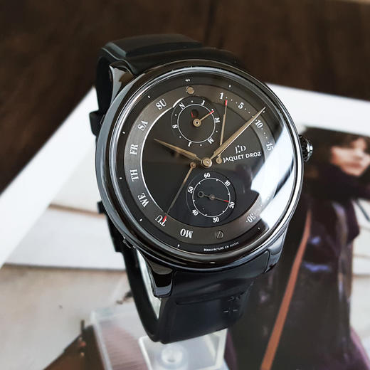 【95新】Jaquet Droz 雅克德罗J008335401自动机械机芯日期、星期、月份、平闰年显示；万年历44MM（男款）星辰系列陶瓷 021225TJ41 商品图2
