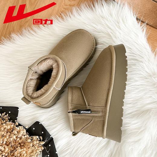 回力女鞋雪地靴2025冬季新款百搭加绒加厚棉鞋保暖舒适外穿棉靴子 商品图4