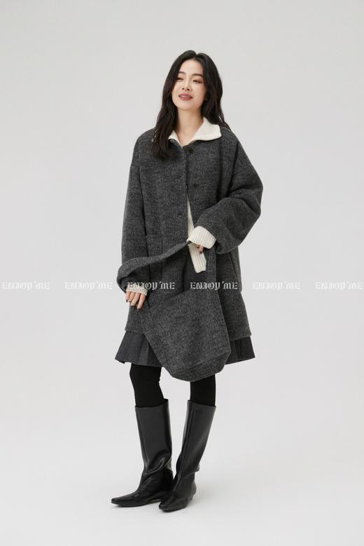 【门店同款】ENJOY冬季“暖冬知性”圆领款配包包大衣 168144112 商品图4