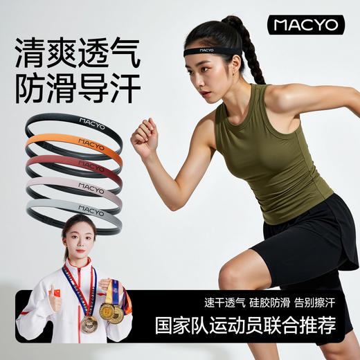 MACYO/麦克羊发带止汗带篮球跑步健身瑜伽吸汗头巾头发束带导汗带 商品图0