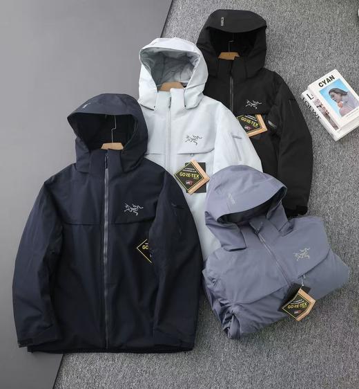 袅家GORE-TEX连帽羽绒服防风防水保暖男款滑雪羽绒夹克 商品图3